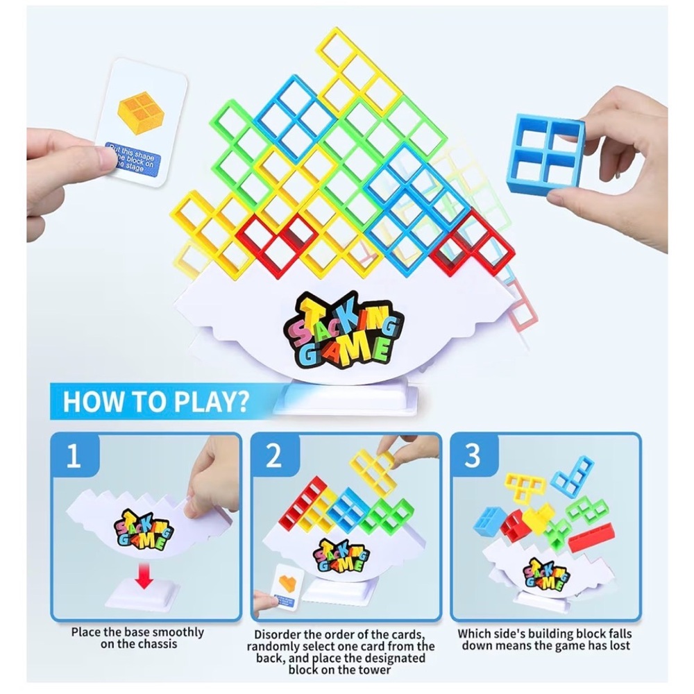 Colorful Stacking Game Blocks - Picture 6 of 8